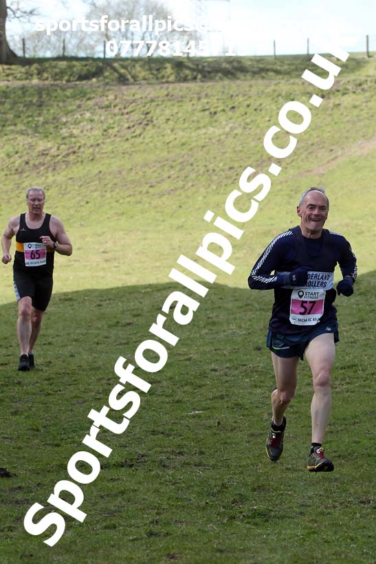 Masters men 2021 NECAA Cross Country Relays, Thornley Farm, Peterlee, Saturday, April 10th. Photo: David T. Hewitson/Sports for All Pics